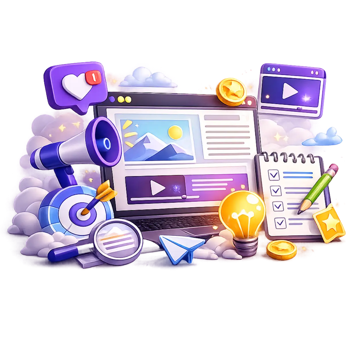 Digihub Group content marketing dashboard showing traffic and engagement growth