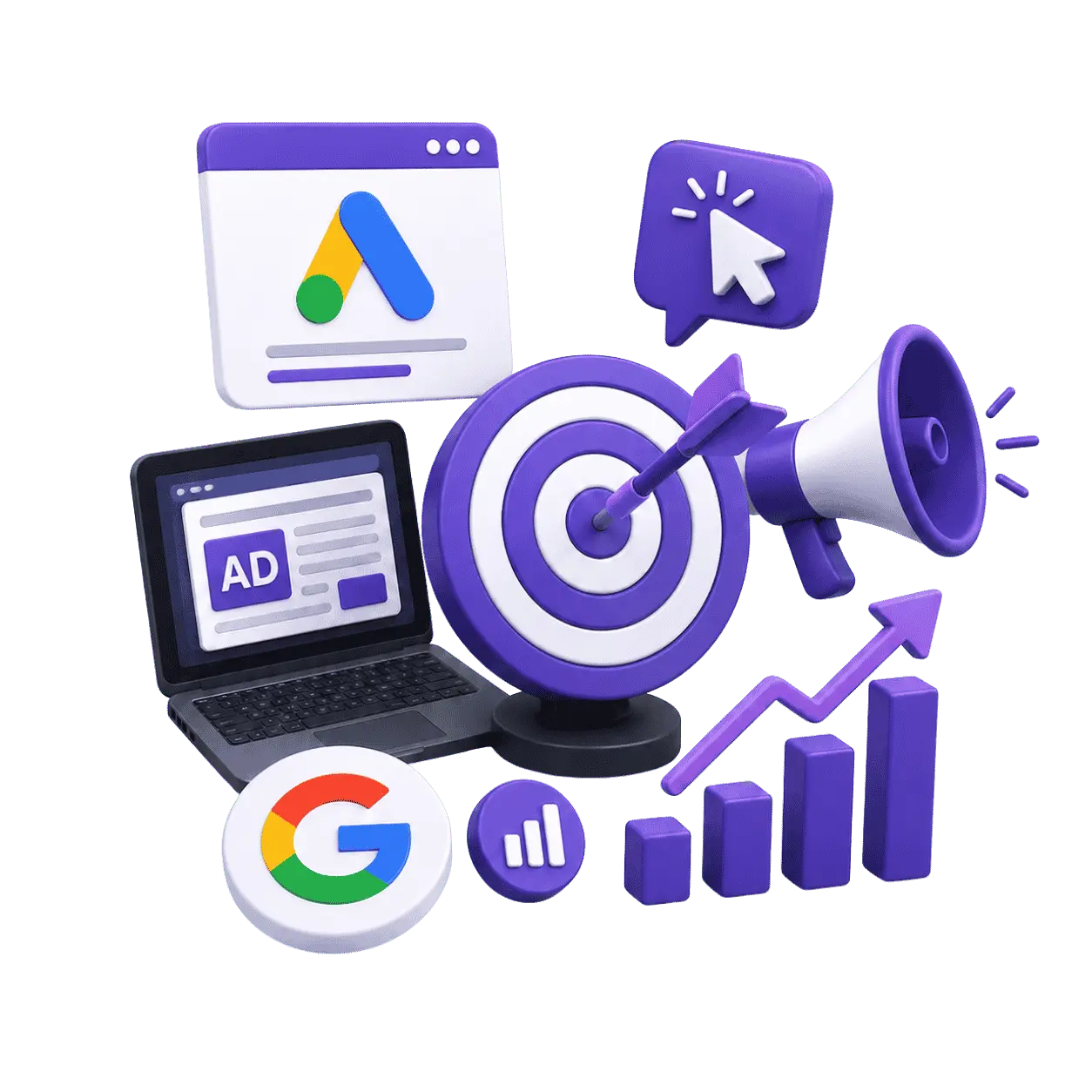 Digihub Group Google Ads campaign performance dashboard