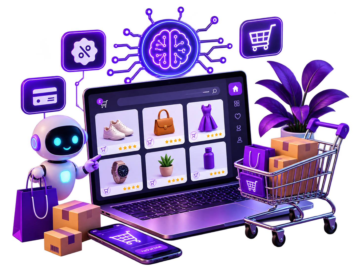 laptop showing e commerce website and bot are there website also working in phone, Best E-Commerce Website Development Company 